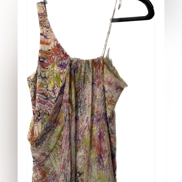 Poleci silk one shoulder dress size 2 EUC - Picture 3 of 6